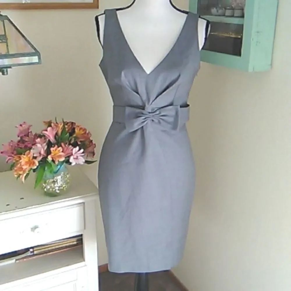 Ted Baker London Gray Bow Front Penci Sheath Dress